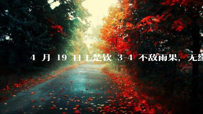 4 月 19 日王楚钦 3-4 不敌雨果，无缘世界杯男单决赛，如何评价本场比赛？